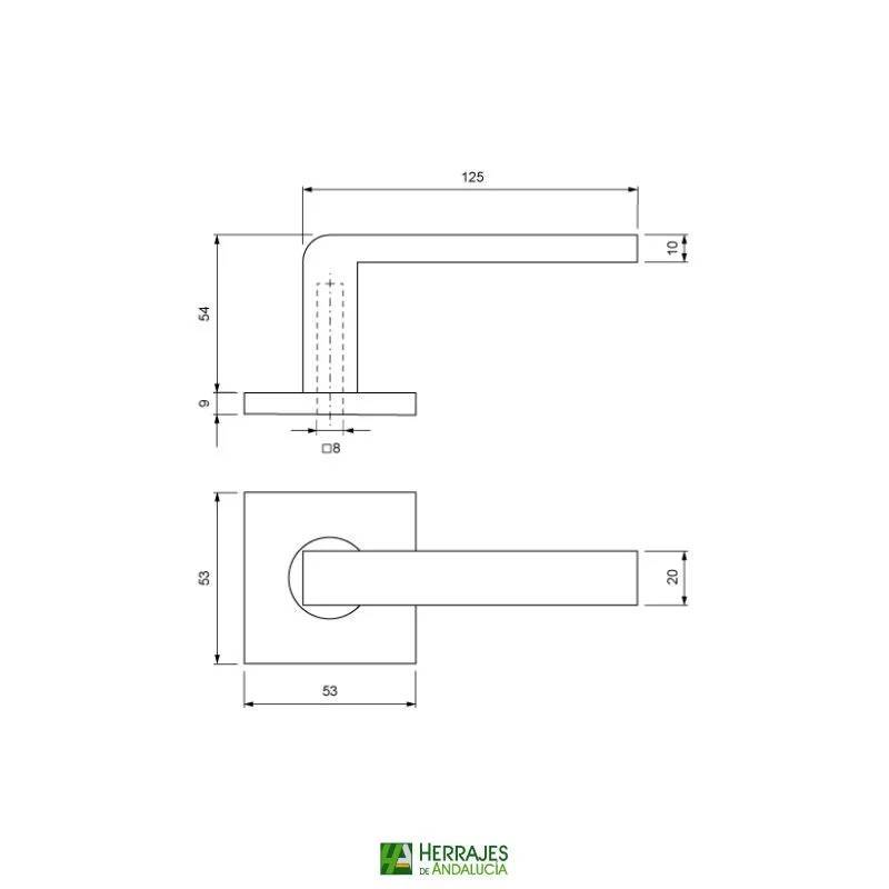Manivela Alfa INTHER Acero 304 | Herrajes de Andalucía
