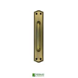 Manillón placa 1762 cuero satinado 250x45mm | Herrajes de Andalucía
