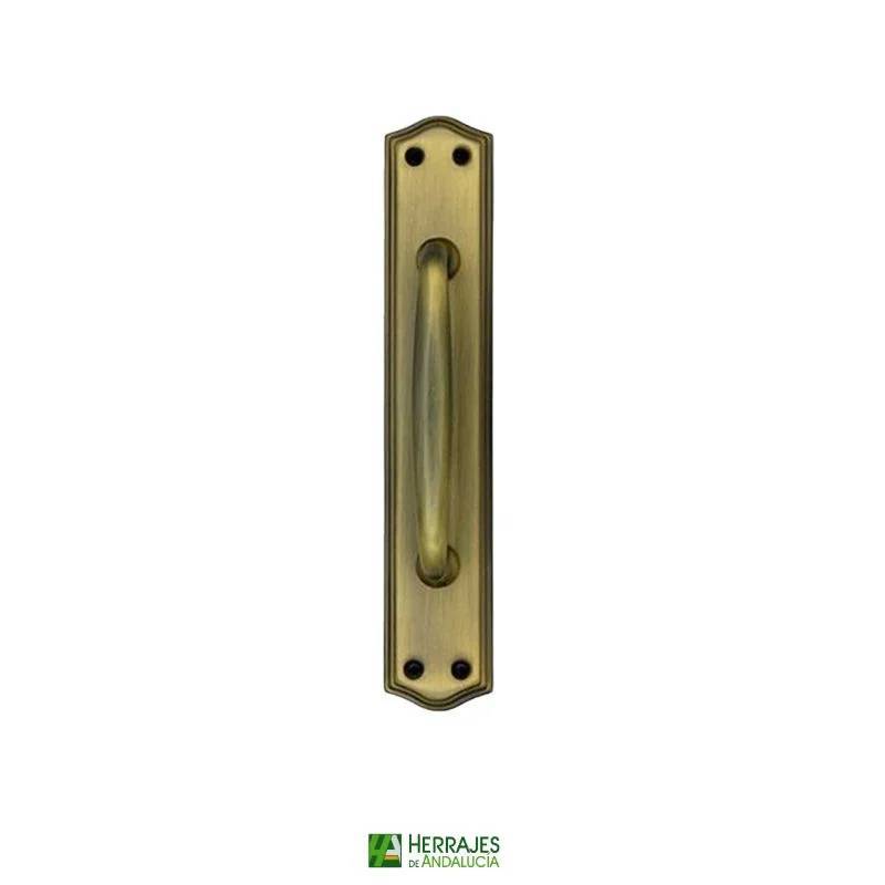 Manillón placa 1762 cuero satinado 250x45mm | Herrajes de Andalucía