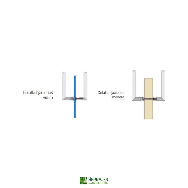 Manillón Perseo AISI 304 300mm Puertas correderas | Herrajes de Andalucía