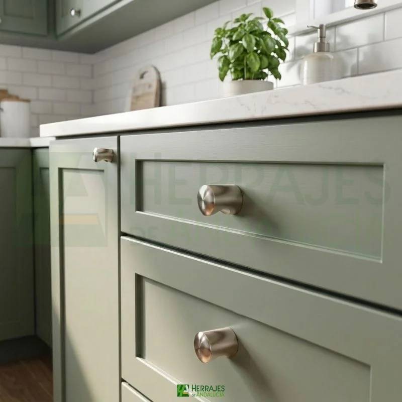 Pomo mueble Muesca Inox Ø25mm H30mm | Herrajes de Andalucía