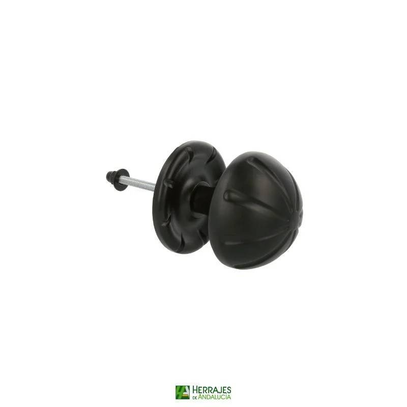 Pomo puerta AMIG modelo16 negro Ø75mm | Herrajes de Andalucía